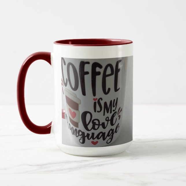 Caneca Café é minha linguagem do amor...caneca (Esquerda)