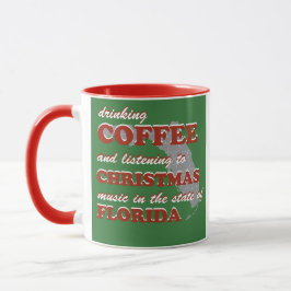 Caneca Café e Música de Natal na Flórida 