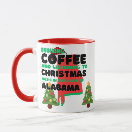 Caneca Café e Música de Natal no Alabama 