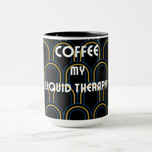 Caneca Café é Terapia Líquida | Mug de café na moda (Centro)
