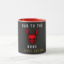 Caneca Café Edgy Y2K Bad To The Bone Crânio de Cachorro e