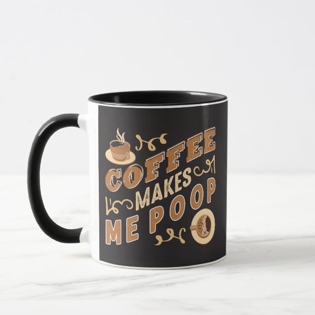 Caneca Café Engraçado Me Faz Cagar (Esquerda)