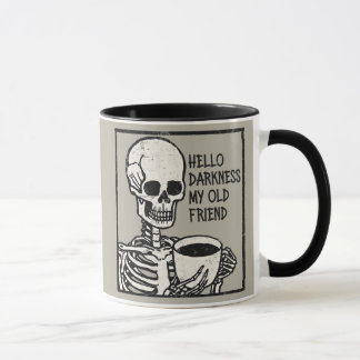 Caneca Café Engraçado Olá Escuridão Meu Velho Amigo