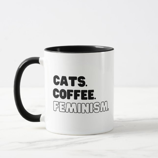 Caneca Café Feminismo dos Gatos (Esquerda)