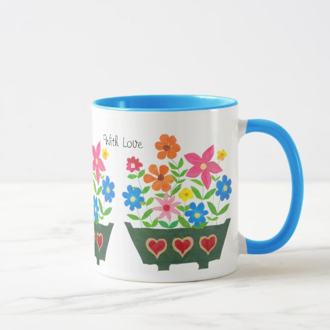 Caneca Café Floral Mug para Mãe (Direita)