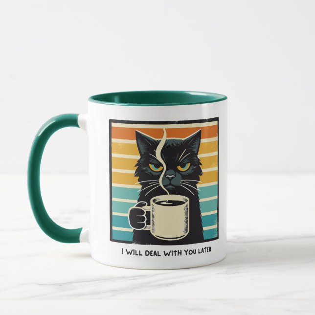Caneca Café Gato Humor Matinal (Esquerda)