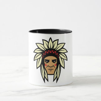 Caneca Café Gráfico Headdress Chefe Orgulhoso