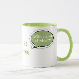 Caneca Café irlandês personalizado da bolha do discurso