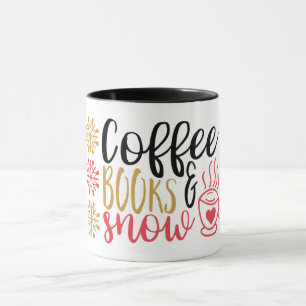 Caneca Café, livros e Snow Mug