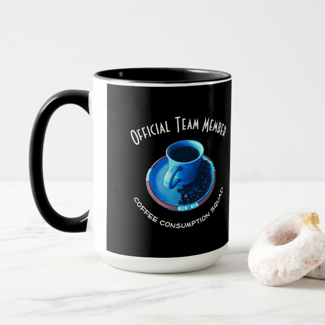 Caneca Café Lover Blue Cup e Saucer Personalizados (Com Donut)