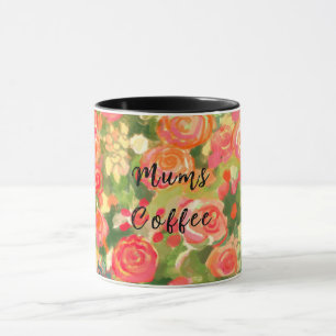 Caneca café mãe, Floral
