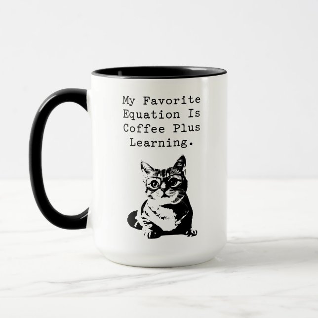 Caneca Café Mais Equação Matemática Amante (Esquerda)