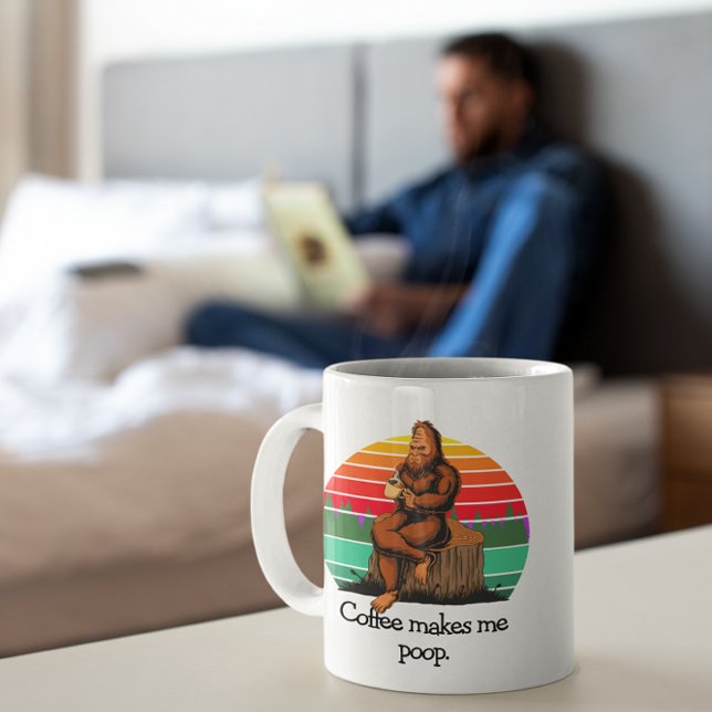 Caneca Café Me Faz Cagar Bigfoot Sasquatch Engraçado (Criador carregado)