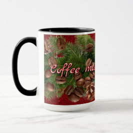 Caneca "Café me faz feliz!" Natal de Natal