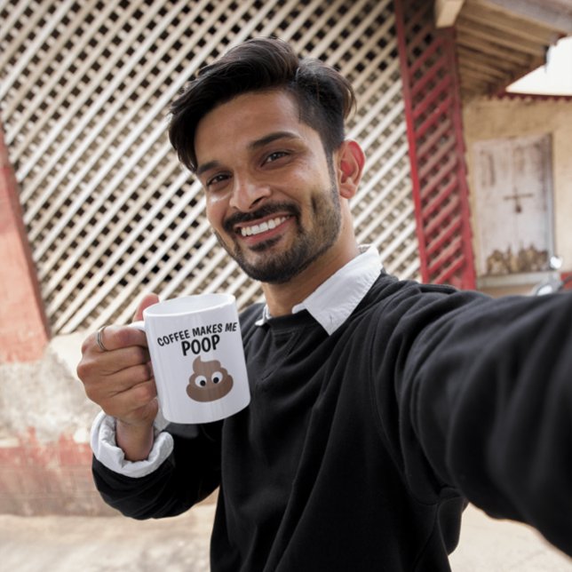 Caneca CAFÉ ME FAZ PÔR MALAS Engraçadas (Criador carregado)