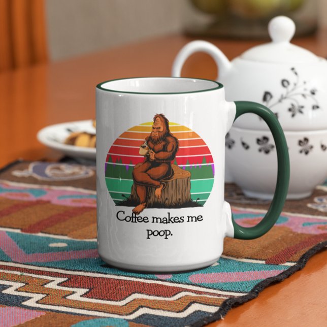 Caneca Café Me Torna Bigfoot Sasquatch Engraçado 15oz (Criador carregado)