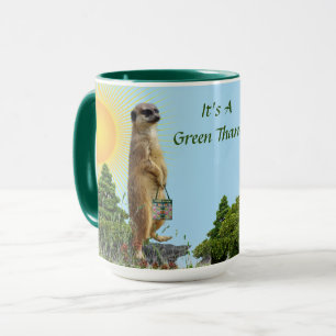 Caneca Café? Meerkat Animal Cup 'GreenThang'