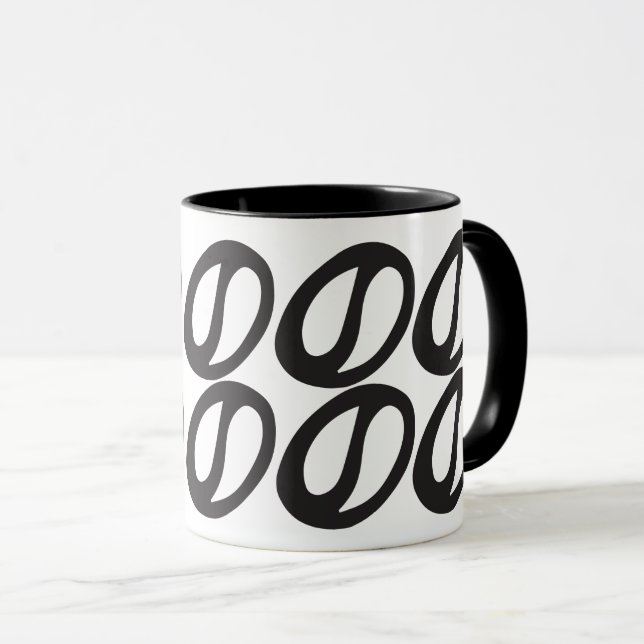 Caneca Café Minimalista Grão (Frente Esquerda)
