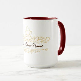 Caneca Café moderno Bakery Nome personalizado de boas-vin