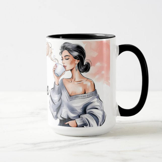 Caneca Café Motivacional Mug - Cafeína e Confiança (Direita)