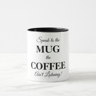 Caneca Café Mug com Mensagem Engraçada