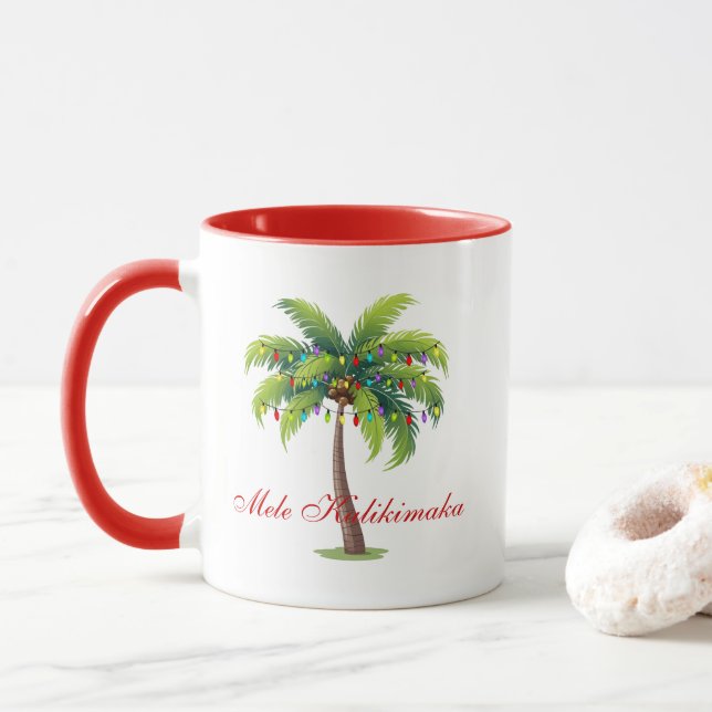 Caneca Café Mug Feliz Natal/Mele Kalikimaka (Com Donut)
