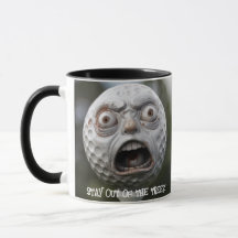 Café Mug Golfer, "Fique fora das árvores!"