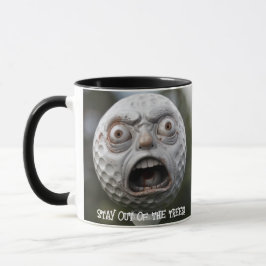 Caneca Café Mug Golfer, "Fique fora das árvores!"