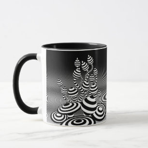 Caneca Café Mug Magic Mushroom design geométrico combo