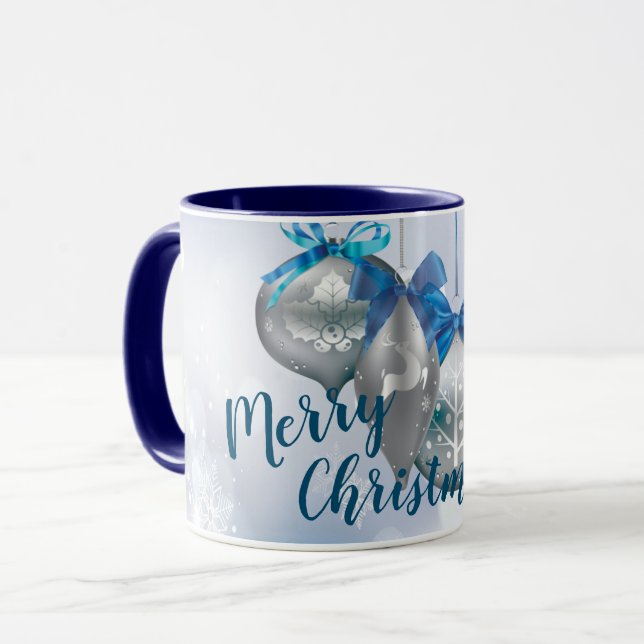 Caneca Café Natal Mug Ornaments Winter Snowflake Sn (Frente Esquerda)