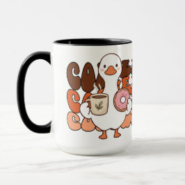 Caneca Café ou chá de pato fofo 