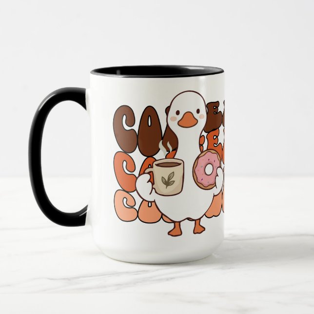 Caneca Café ou chá de pato fofo  (Esquerda)