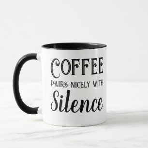 Caneca Café Pairos com bom senso com silêncio