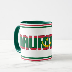 Caneca Café Patriótico Bandeira Nacional das Ilhas Mauríc