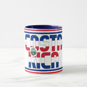 Caneca Café Patriótico com Bandeira Nacional Costa Rica