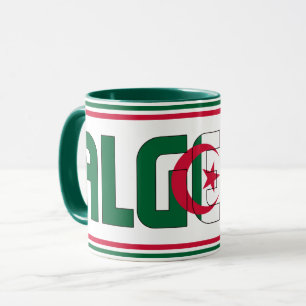 Caneca Café Patriótico com Bandeira Nacional da Argélia