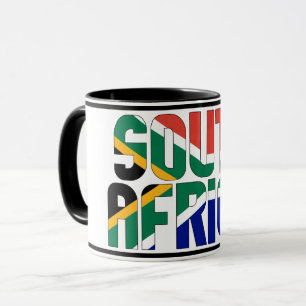 Caneca Café Patriótico da Bandeira Nacional da África do 