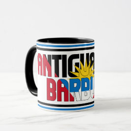 Caneca Café Patriótico da Bandeira Nacional de Antígua e