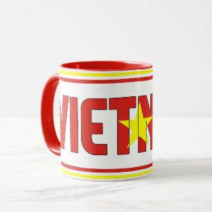 Caneca Café Patriótico da Bandeira Nacional do Vietname