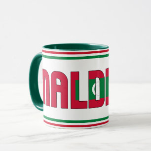 Caneca Café Patriótico de Bandeira das Maldivas