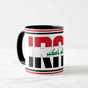 Caneca Café Patriótico de Bandeira do Iraque
