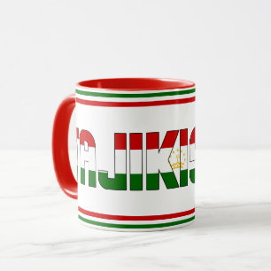 Caneca Café Patriótico de Bandeira do Tajiquistão