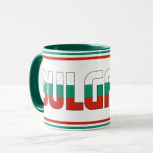 Caneca Café Patriótico de Bandeira Nacional da Bulgári