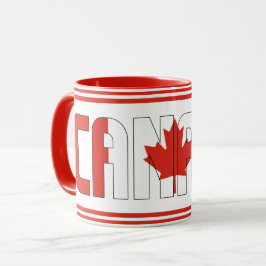 Caneca Café Patriótico de Bandeira Nacional do Canadá