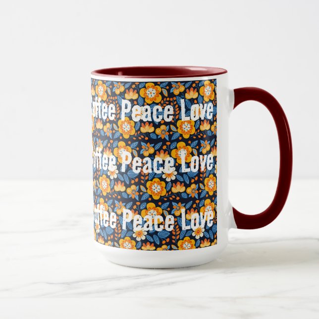 Caneca Café Paz Amor (Direita)