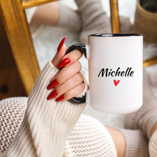 Caneca Café Personalizado Coração E Nome