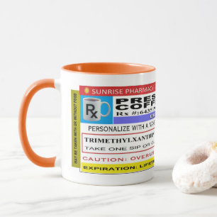 Caneca Café personalizado engraçado da prescrição