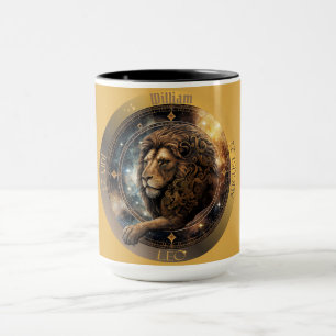 Caneca Café Personalizável do Zodíaco de Leão