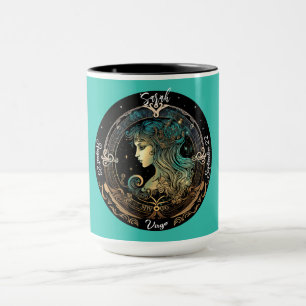 Caneca Café Personalizável do Zodíaco de Virgem