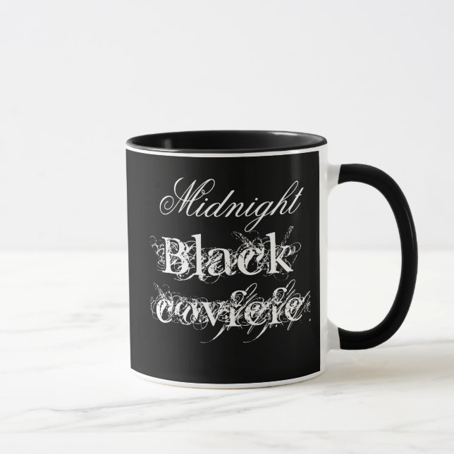Caneca Café preto da meia-noite personalizável (Direita)